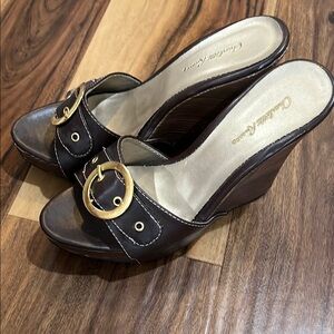Vintage Charlotte Russe platform wedge sandals